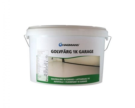 Hagmans Golvfärg, 1K Garage halvblank, 10L, Grå, Färg & tapeter