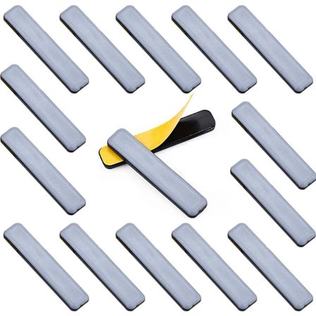 20-pak selvklebende Teflon-glidere - 15 x 75 mm tunge møbeltepper, PTFE glatt overflate, tunge møbler enkle å flytte, tepper
