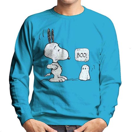 Peanuts Halloween Ghost Fright Snoopy Herr Sweatshirt