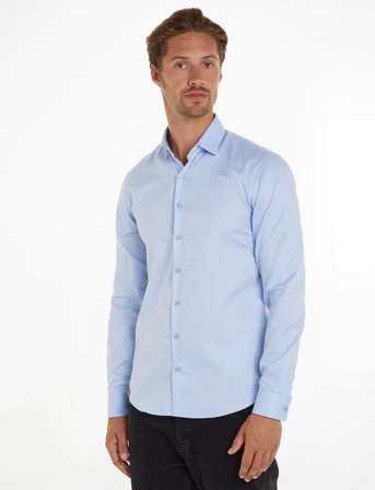 Calvin Klein Twill Easy Care Slim Shirt - Blue - 44