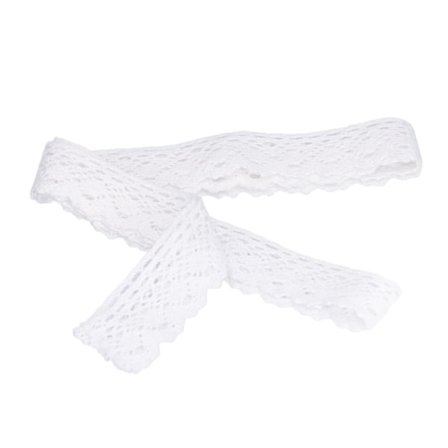 Blondebånd DIY Bomuldsnet 2,5 cm Bredde 20 Yards Udsøgt Blondekant til Gardiner Tøj Duge Gave Dekoration Hvid