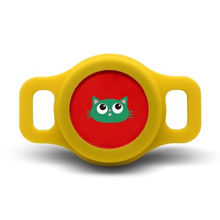 AirTags söpö kissa silikonisuojus - Keltainen