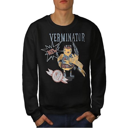 Terminator Funy Fantasy Men Blacksweatshirt | Wellcoda