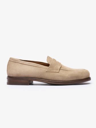 John Henric Men's Beige Wildleder Loafer Size 42