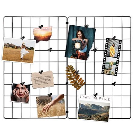 Sort metal fotogitter 58x72 cm