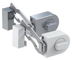 Olympia RS 50 R Door Lock with Locking Bar silvergrey