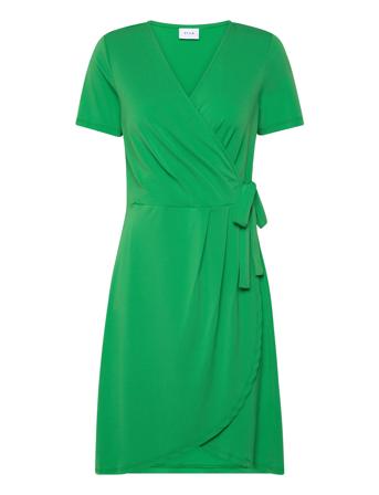 Vinayeli S/S Knee Wrap Dress/Su - Noos Green Vila