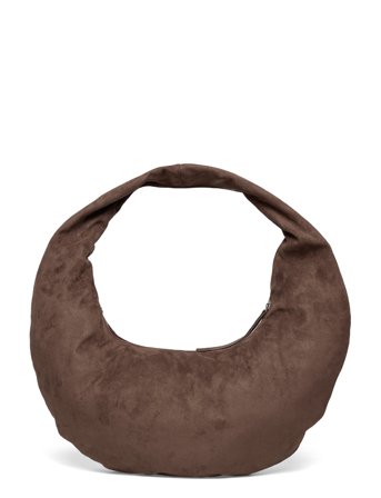 Gina Tricot Fake Suede Circle Bag - Brown - ONE SIZE