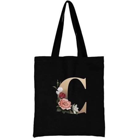 1 stk. Veske Rosa Blomstret Bokreol Album Design Bomullsduk Veske, Miljøvennlig Supersterk Vasket Godt Valg