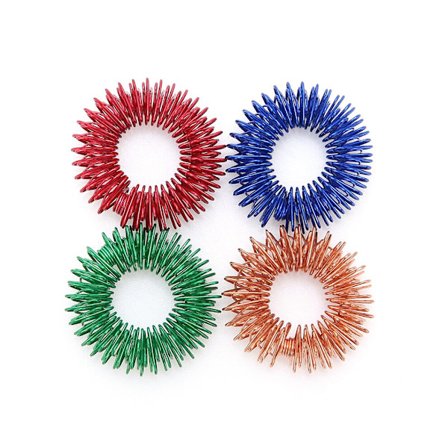 2 st Finger Massage Ring Stimulera Elastisk Hand Akupunktur Cir