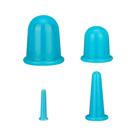 Massagekoppar i silikon Set för hela kroppen Ansikte, bakben, anticelluliter Silikonvakuumkoppar ansiktsmassagekoppar Celluliter