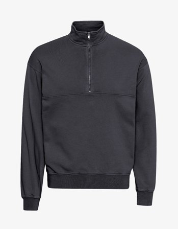 Organic Quarter Zip - Lava Grey - M