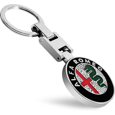 Bil Logo Nøglering Til Alfa Romeo Nøgleringe Emblem Vedhæng Til Kvinder Mænd (FMY)