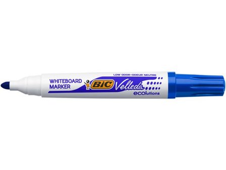 BIC Whiteboardpenna Velleda 1701 medelfin kulspets, blå - Lyreco - Kontorsmaterial - Pennor - Whiteboardpennor - Skuren spets