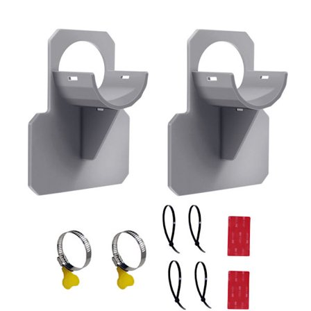 2 stk. slangeholder til swimmingpool, slangeholder til poolvand, 3,8 cm slangeholdere til pool, slangeholder til pool over jorden (grå)