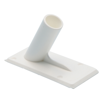 FLAGGHOLDER HVIT PLAST