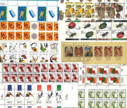 Israel - 10 frimærkehæfter og hæftesammentryk 1989-2004 - Postfrisk