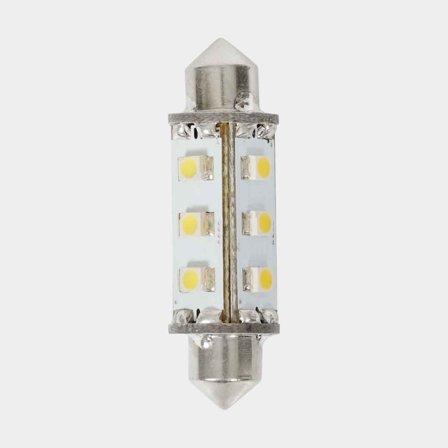 Lampa LED do latarni NauticLED, 1.0 W (odpowiada 10 W), Festoon 37 mm, 360°, 10 - 30 V, Ø13 x 37 mm, zielona - Jachtowa