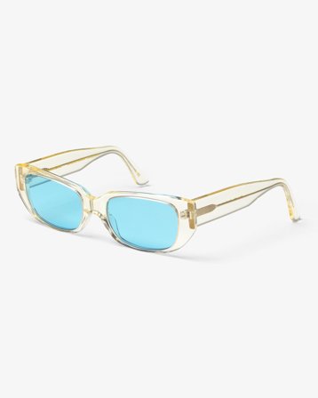 Sunglass 10 - Soft Yellow - Blue - One Size
