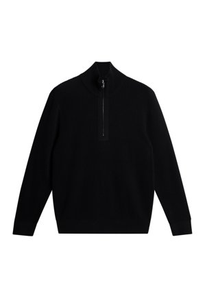 J.Lindeberg - Alex Half Zip Knitted Sweater - Black - - L