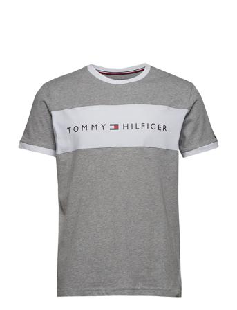 Cn Ss Tee Logo Flag Underwear Night & Loungewear Pyjama Tops Harmaa Tommy Hilfiger