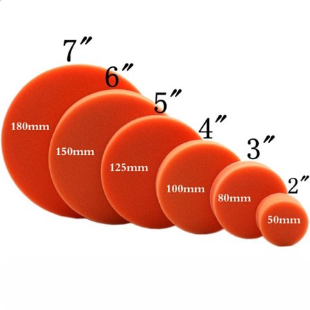 6st Polerskiva Bilpoleringssvamp 2INCHFLAT TYP PLAT TYP