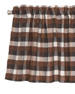 Gardinkappe Amadeus garnfarvede tern med bølgeeffekt Terracotta