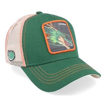 Capslab - Grön trucker Keps - Dragon Ball Z Shenron Green/Beige Trucker @ Hatstore