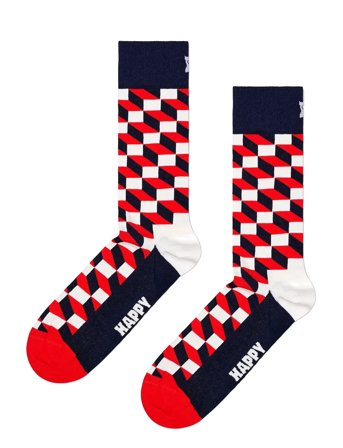 Filled Optic Sock Navy Happy Socks