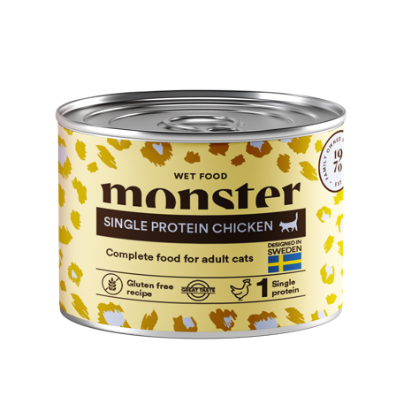 Monster Pet Food - Katt Adult Single Protein Chicken Can 200 g - Katt - Kattefôr & kattemat - Våtfôr og våtmat - ZOO.no