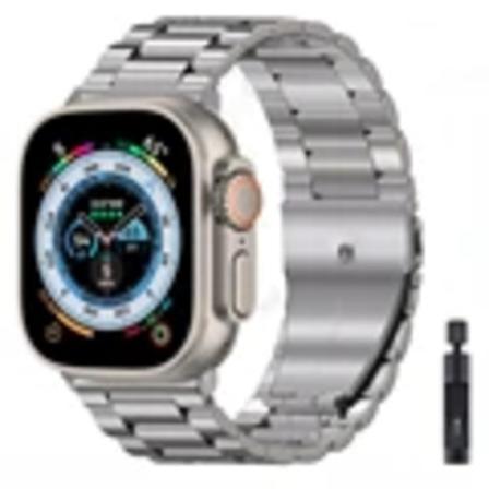 Metallrem För Apple Klocka Ultra/2 49Mm 9 8 7 45Mm 41Mm Rostfritt Stål Hög-End Armband För Iwatch 6 5 4 3 Se 44Mm 42Mm 40Mm Titanium and tool For 42mm