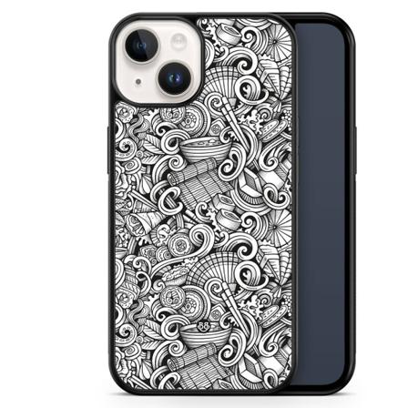 Bjornberry Skal Iphone 14 -japanskt Mönster