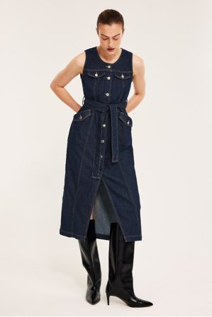Kappahl | Ermeløs jeanskjole Mørk denim S | Mørk denim
