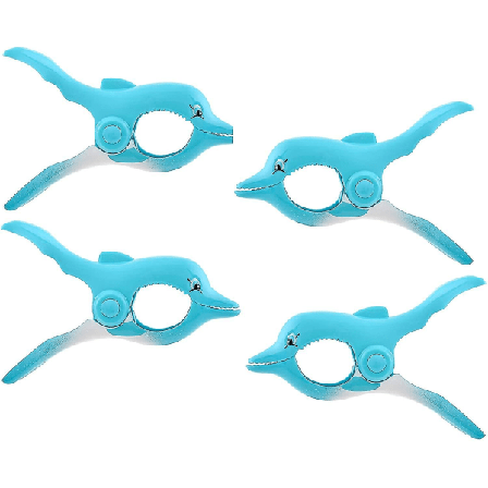 4-pack Bärbar Handduksklämma, Säkerhetsklämma Pooltillbehör
