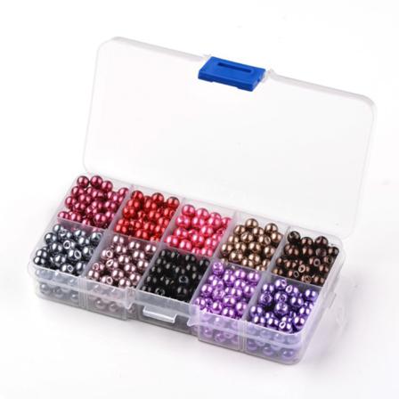 500 St 6 Mm Runda Pärlor Blandade Färger Glaspärlor Diy Halsband