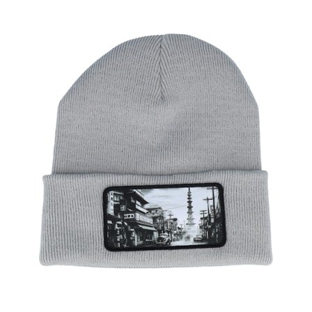 Public Domain - Grigio cuff Beanie - Japan Light Grey Cuff Beanie @ Hatstore