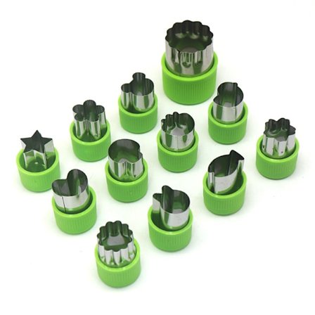 12 stk./sæt forme Frugt- og grøntsagsskærerforme