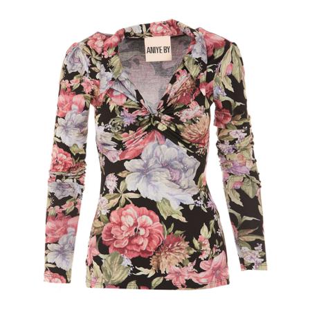 Aniye By Josh Long Sleeved Floral Top Pink, Dame, Størrelse: 2XS