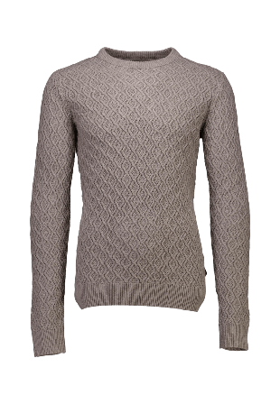 Lindbergh Recycle structure knit jumper Tröjor Herr Brun 3XL