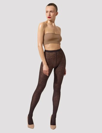 Wolford Pantera Tights - Brown - S