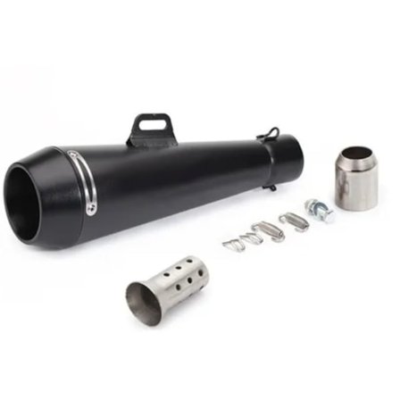 Sort Motorcykel Udledning Lydpotte Rør Rustfrit Stål Hale Rør Spids Kit Høj Ydeevne Bedre Lyd Universal Pasform