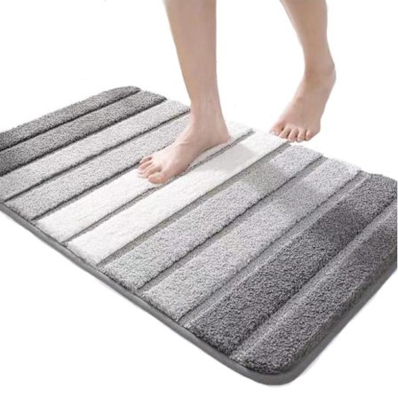 Badrumsmatte 60 x 90 cm sklisikker badrumsmatte superabsorberende vann, maskinvaskbar, mikrofiberabsorberende badrumsgulvmatte 60*90cm
