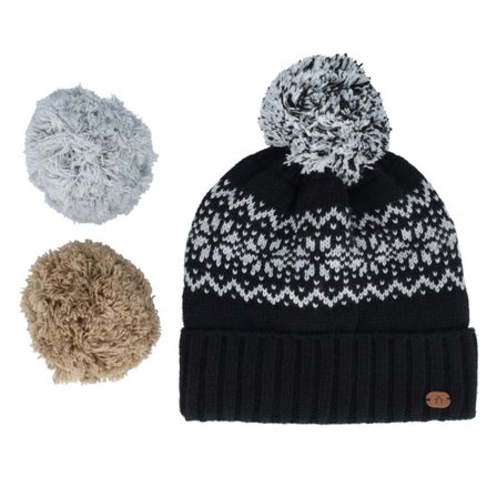 Cabaïa - Svart pom Beanie - Beanie Spritz Black Pol Pom @ Hatstore