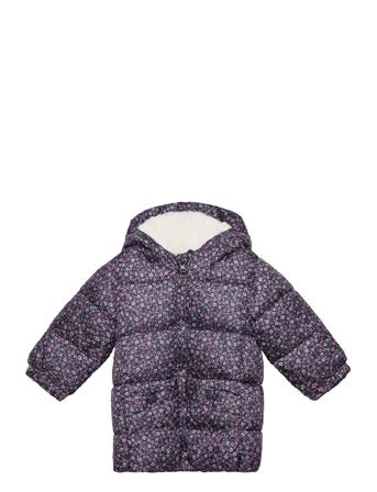 Padded Anorak With Shearling Lining Foret Jakke Navy Mango