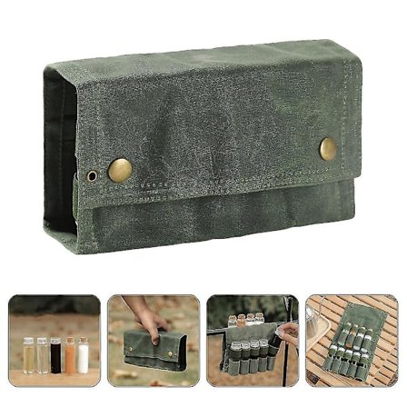 Kryddförvaringsväska Kryddflaskeorganisatör Utomhus Camping Kryddbehållare