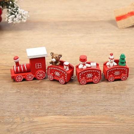 Jouluinen puujuna puiset käsityöt joululahja ikkunan koristeluun 2023 Xmas Navidad Noel lahjat hyvää uutta vuotta 2024