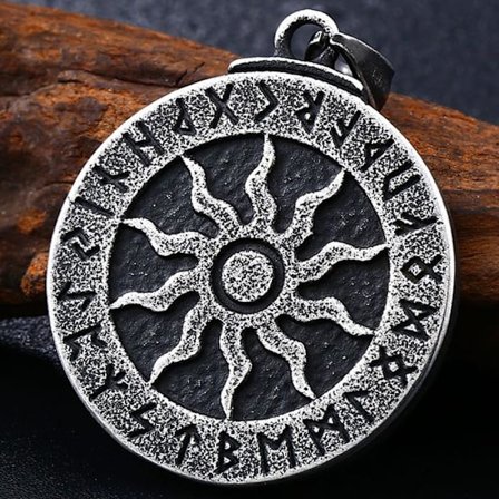 Pendant - Nordic Mythology - Sun with runes