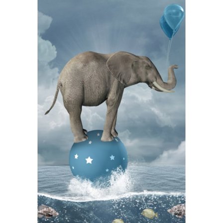 30x40CM Handgjord 5D Art Diamond Painting - Ballong Elefant, passar