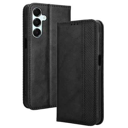 Wallet Stand Flip-telefonetui til Samsung Galaxy A16 5G / A16 4G - Sort
