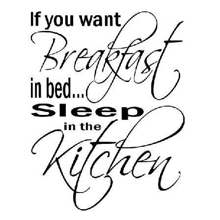 Väggord - If you want Breakfast in bed..